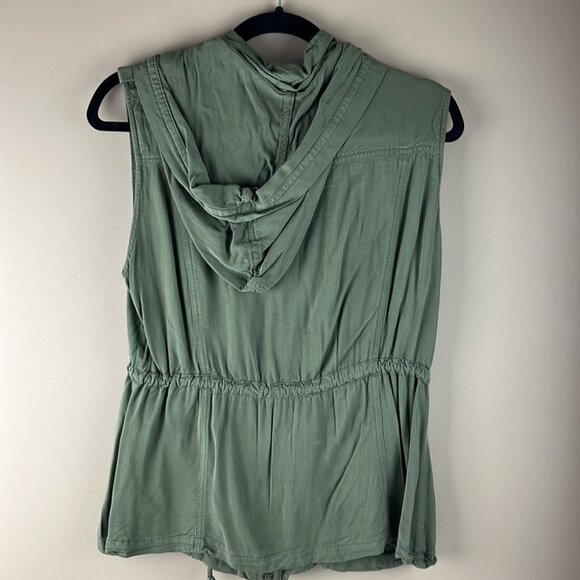 Chocolate Green Utility Hooded Vest - Picture 2 of 9